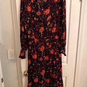 Old Navy Vibrant Floral Long Sleeve Dress